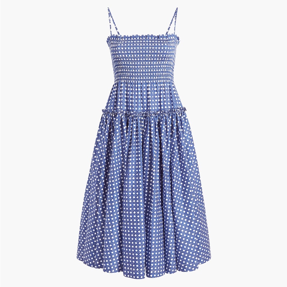 Hill House Home Seraphina Dress in Blue Basketweave -- Size L